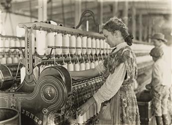 LEWIS W. HINE (1874-1940) Adolescent spinner, Carolina cotton mill.                                                                              